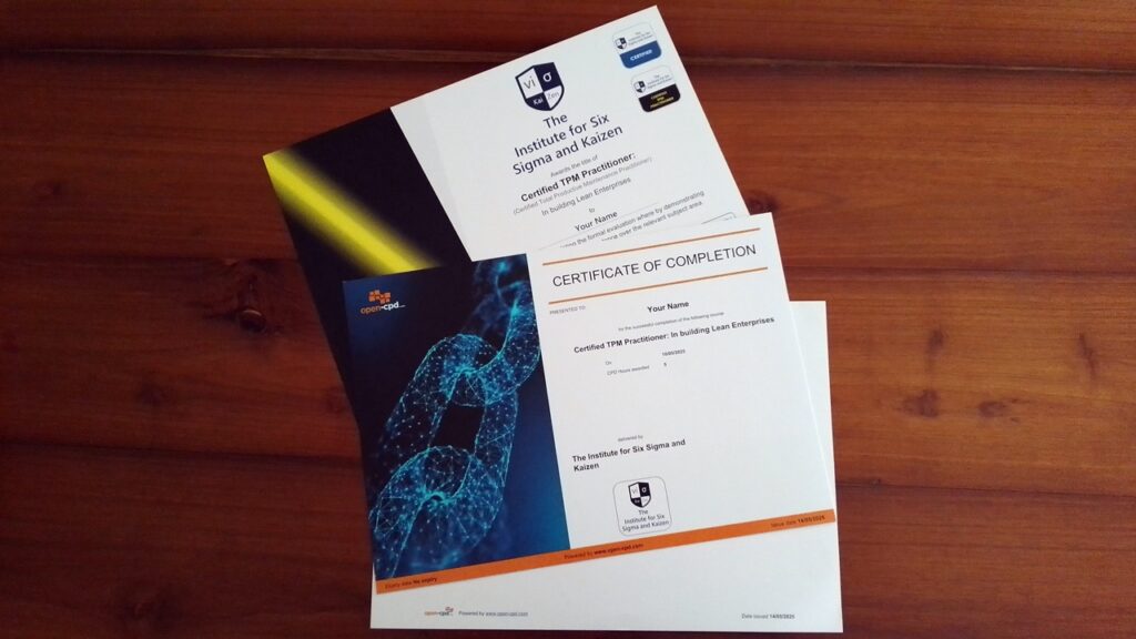 tpm practitioner printed pack all the printed tpm certificates