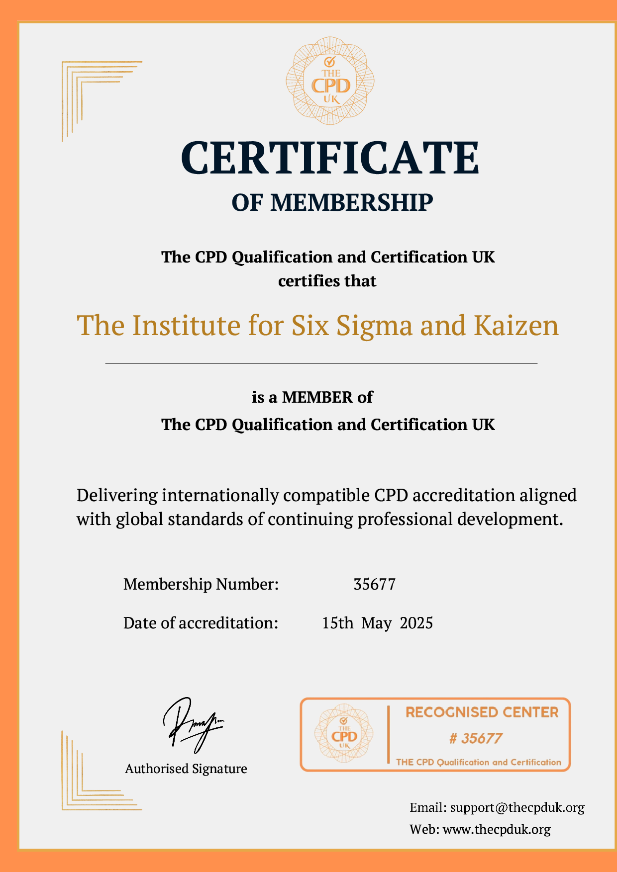 cpd qualification certification certificate